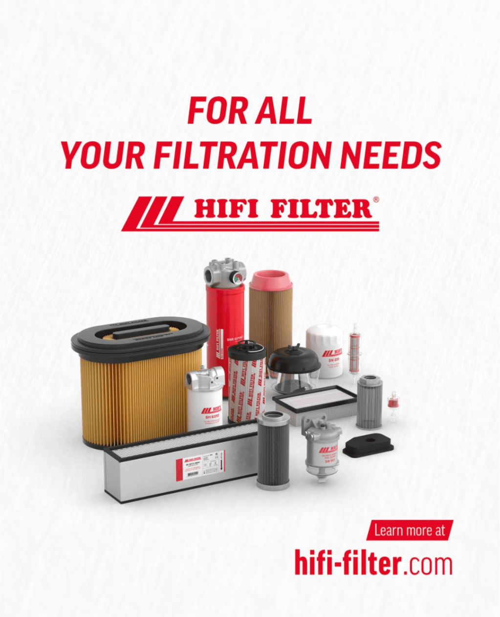 Hifi Filter: luft-, olje-, drivstoff- og hydraulikkfiltre